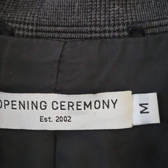 Opening Ceremony Wool Cashmere Plaid Suiting Blazer Gray Size M - Picture 4 of 5